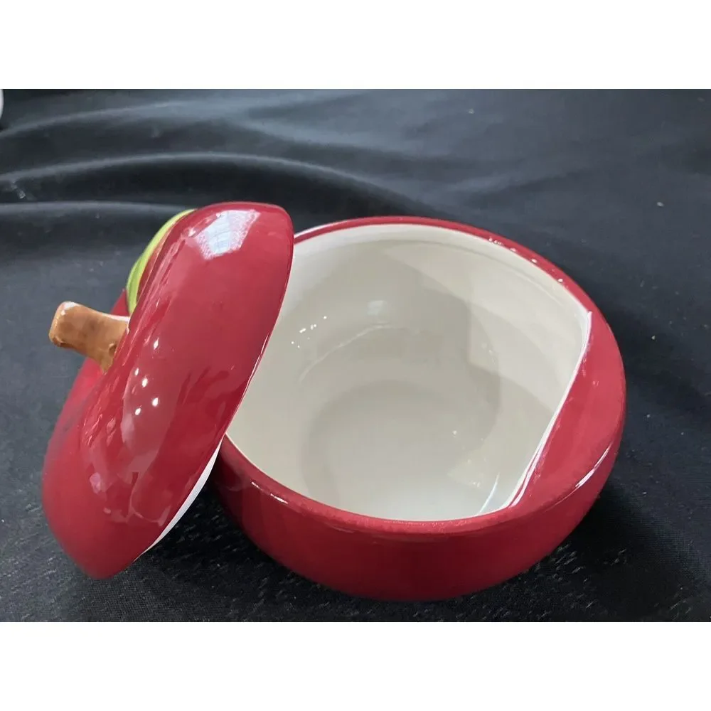 Temp-tations by Tara Apple Bakeware Serving Bowl with lid Havest Fall Autumn‎
